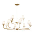 KICHLER 52518BNB Pallas Chandelier 12 Light - Brushed Natural Brass