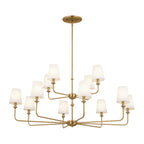KICHLER 52518BNB Pallas Chandelier 12 Light - Brushed Natural Brass