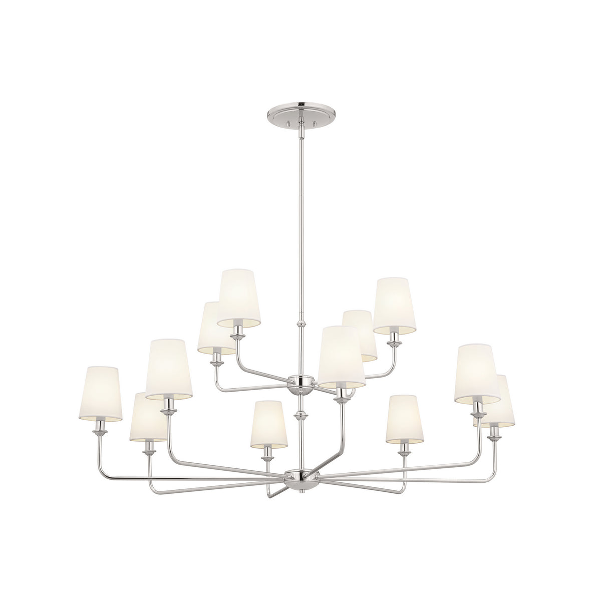 KICHLER 52518PN Pallas Chandelier 12 Light - Polished Nickel