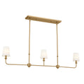 KICHLER 52519BNB Pallas Linear Chandelier 3 Light - Brushed Natural Brass