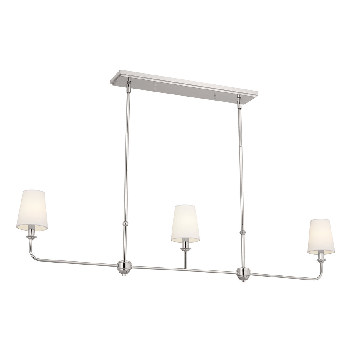 KICHLER 52519PN Pallas Linear Chandelier 3 Light - Polished Nickel