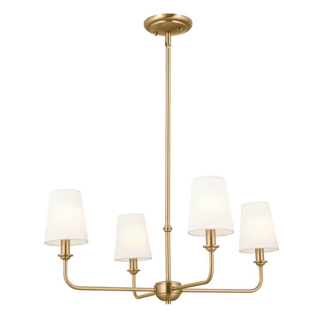 KICHLER 52520BNB Pallas Mini Chandelier 4 Light - Brushed Natural Brass