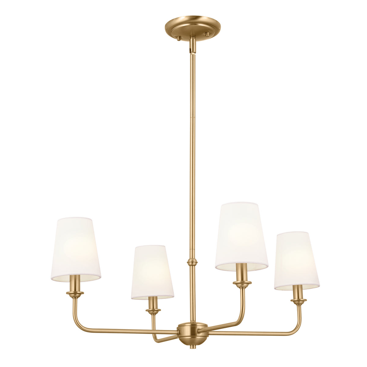 KICHLER 52520BNB Pallas Mini Chandelier 4 Light - Brushed Natural Brass