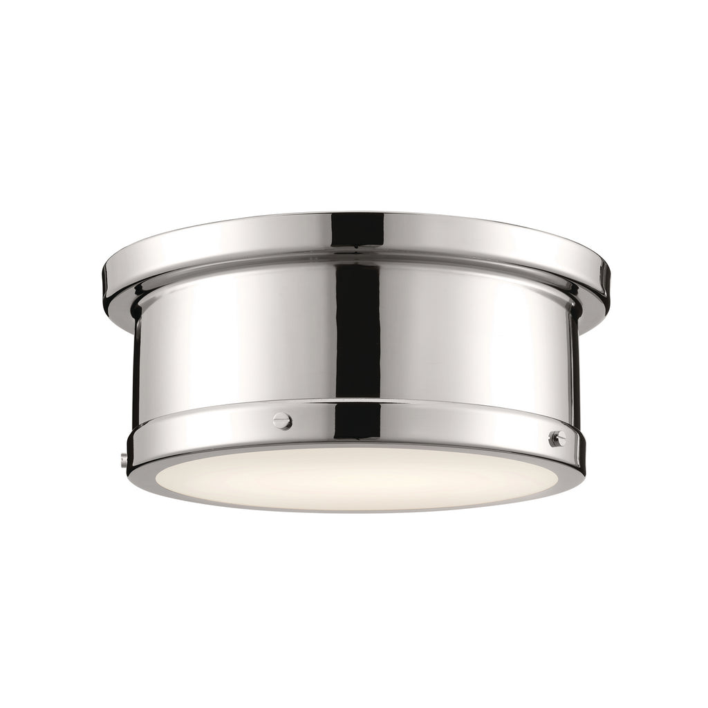 KICHLER 52540PN Serca Flush Mount 2 Light - Polished Nickel