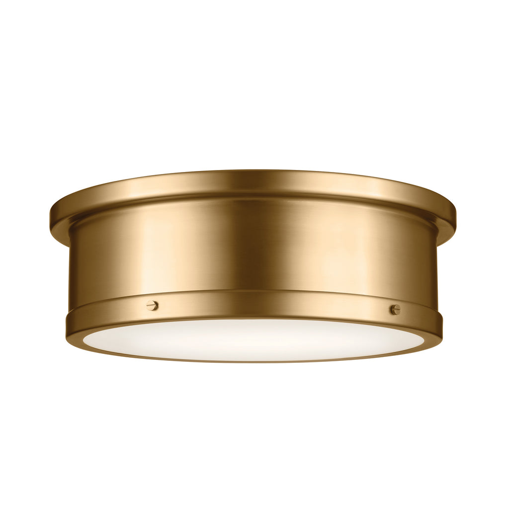 KICHLER 52541BNB Serca Flush Mount 3 Light - Brushed Natural Brass