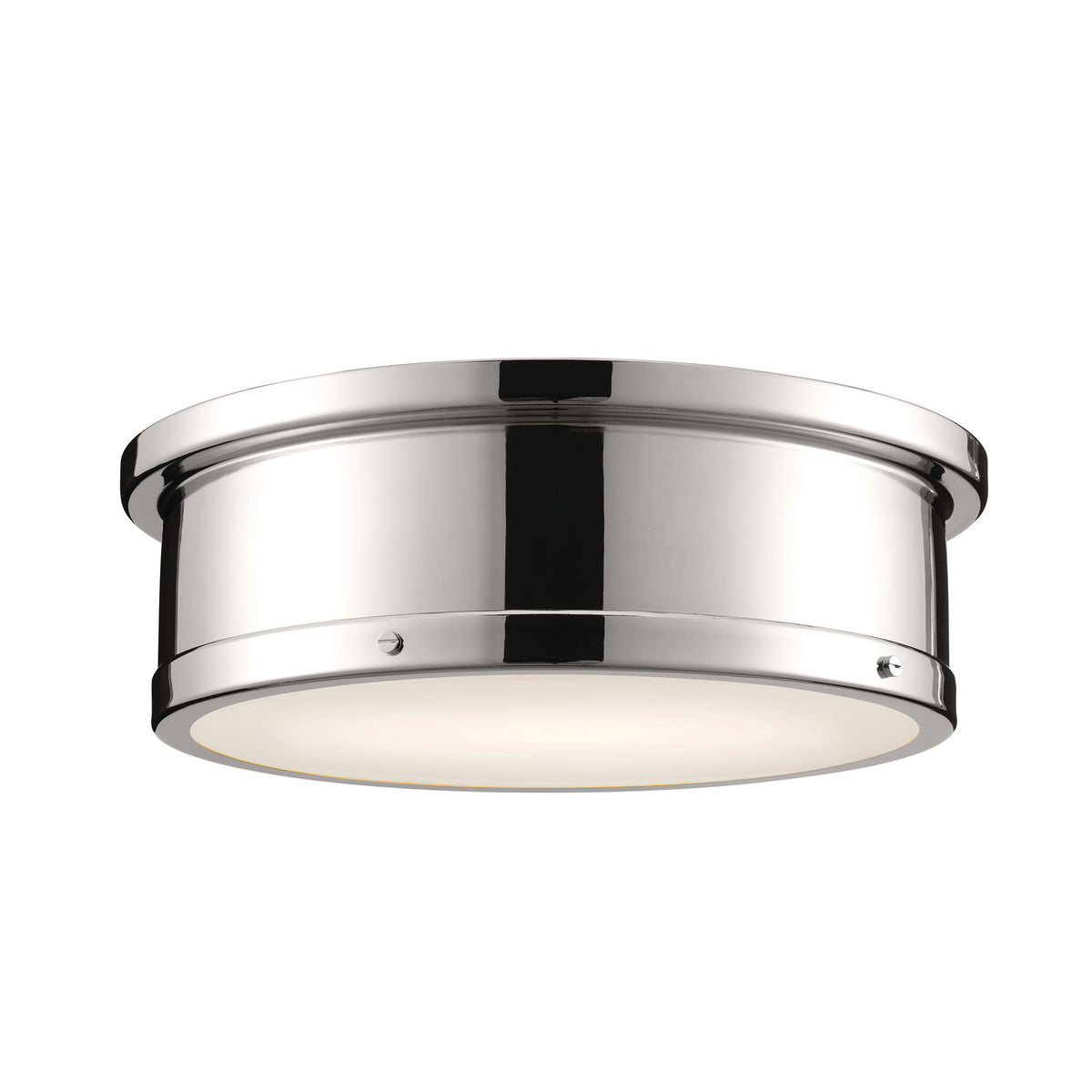 KICHLER 52541PN Serca Flush Mount 3 Light - Polished Nickel