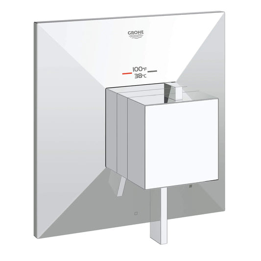 GROHE 19793000 Allure Brilliant Single Function Thermostatic Valve Trim - Chrome
