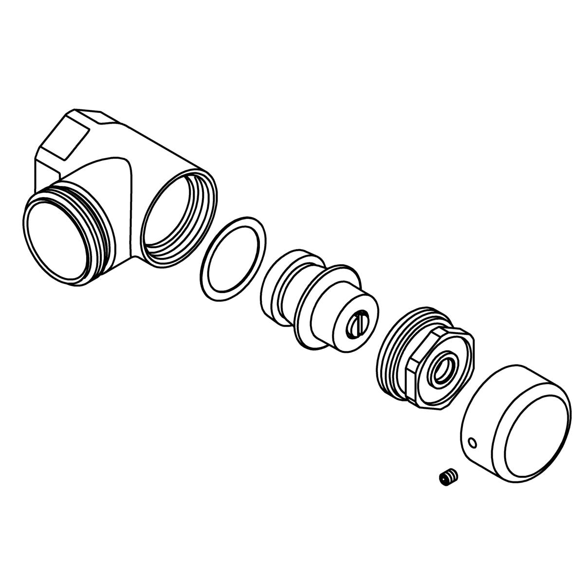 KOHLER Stop Assembly, 1” Npt - Matte Black, K-1286778-BL