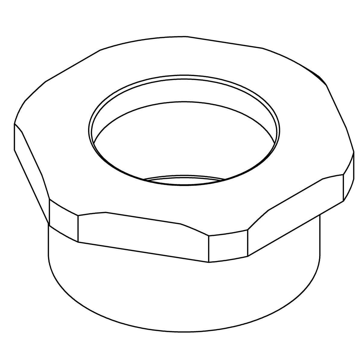 KOHLER Nut, 3/4" Npsm Spud Coupling - Polished Chrome, K-1287156-CP