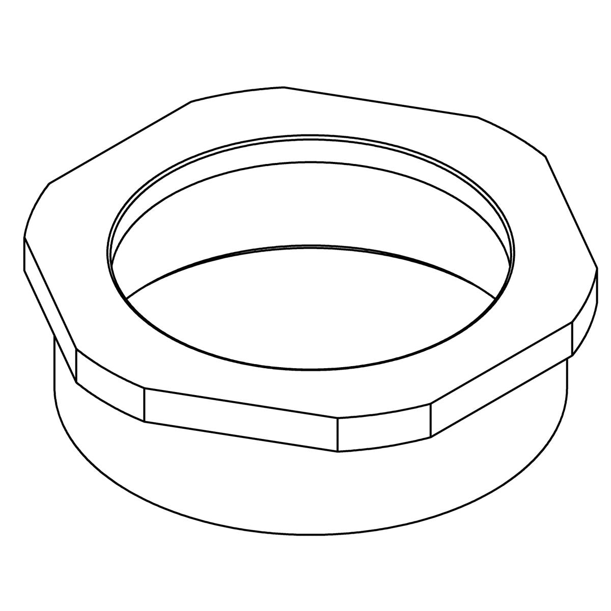 KOHLER Nut, 1-1/2" Npsm Spud Coupling - Vibrant Brushed Moderne Brass, K-1287166-2MB