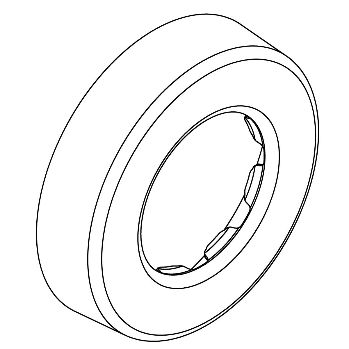 KOHLER Wall Escutcheon - Vibrant Brushed Moderne Brass, K-1287278-2MB