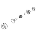 KOHLER Push Button Assembly - Vibrant Brushed Moderne Brass, K-1287298-2MB