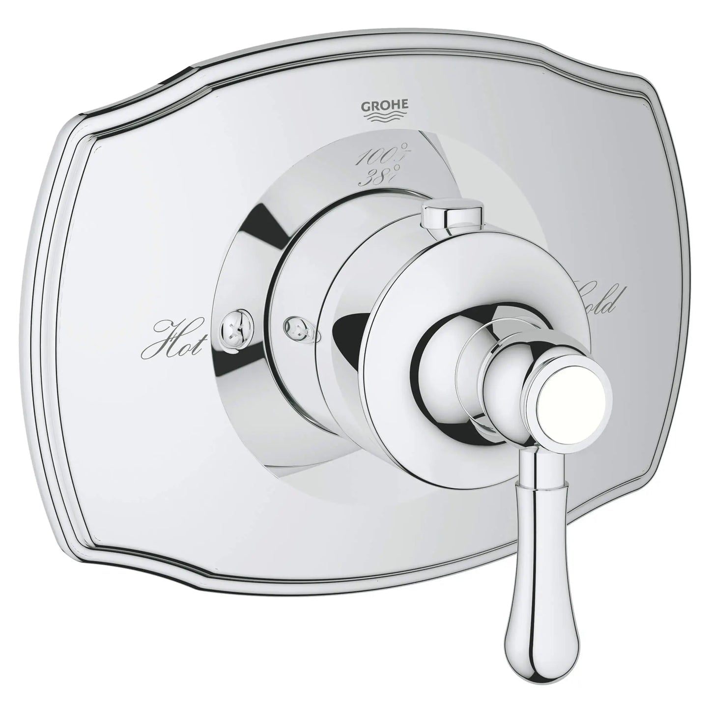 GROHE 19839000 Grohflex Custom Shower Thermostatic Valve Trim - Chrome