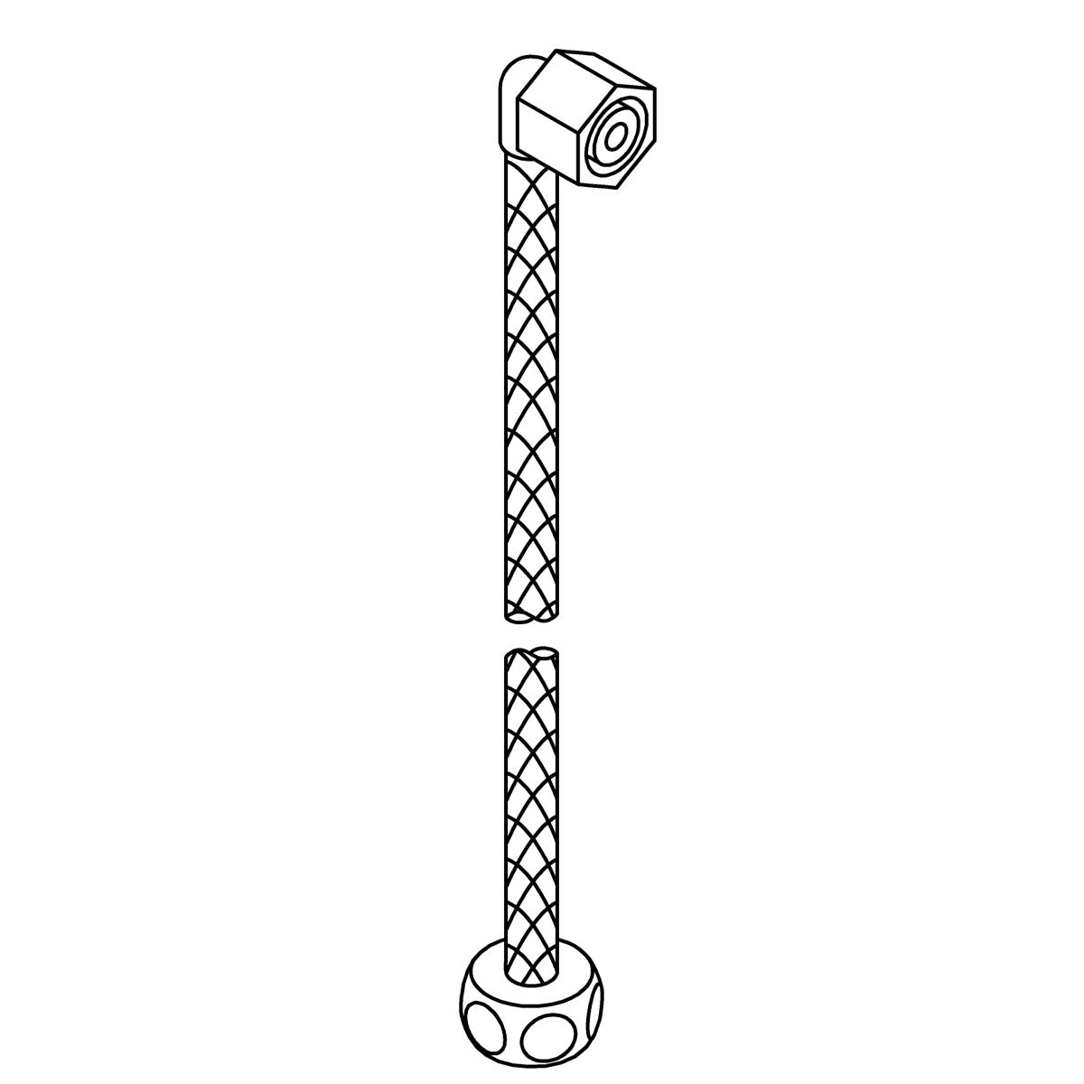KOHLER Bidet Seat Inlet Hose - Honed Black, K-1289596-HB1
