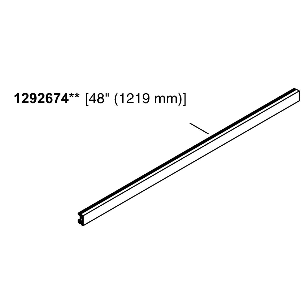 KOHLER Aerie 1200 Slider Top/Bottom Rail - Bright Polished Silver, K-1292674-SHP