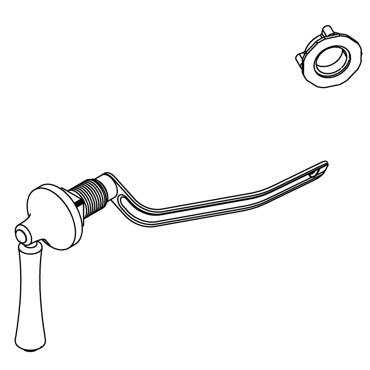 KOHLER Trip Lever Assembly, Rh - Polished Chrome, K-1292860-CP