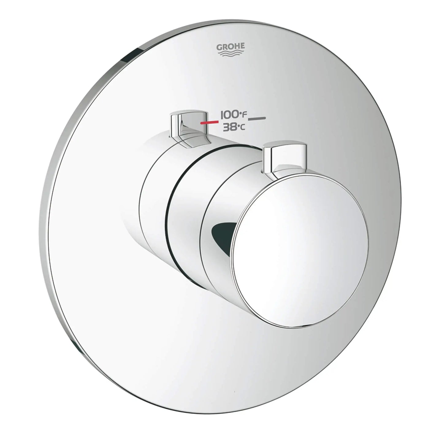 GROHE 19879000 Grohflex Custom Shower Thermostatic Valve Trim - Chrome