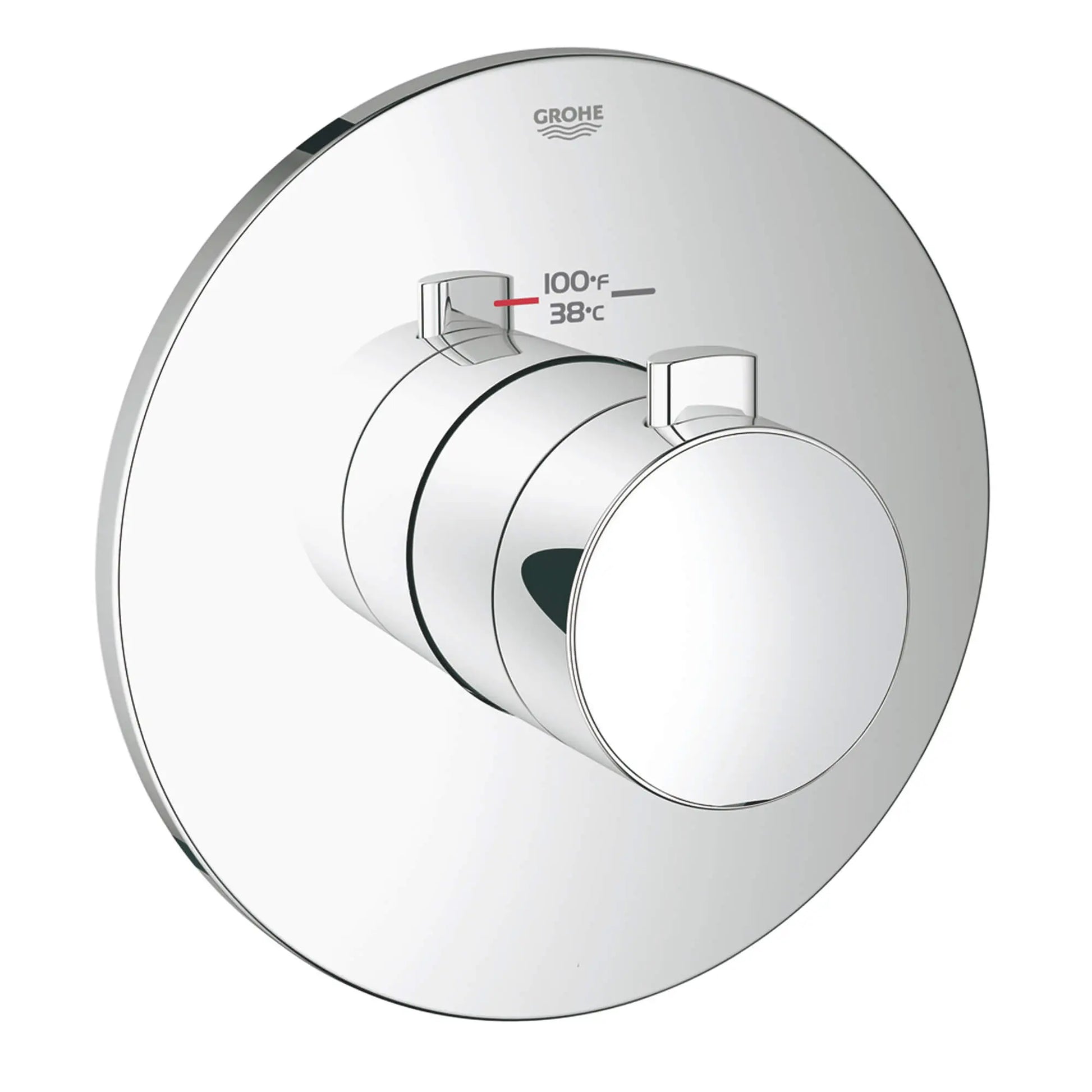 GROHE 19879000 Grohflex Custom Shower Thermostatic Valve Trim - Chrome