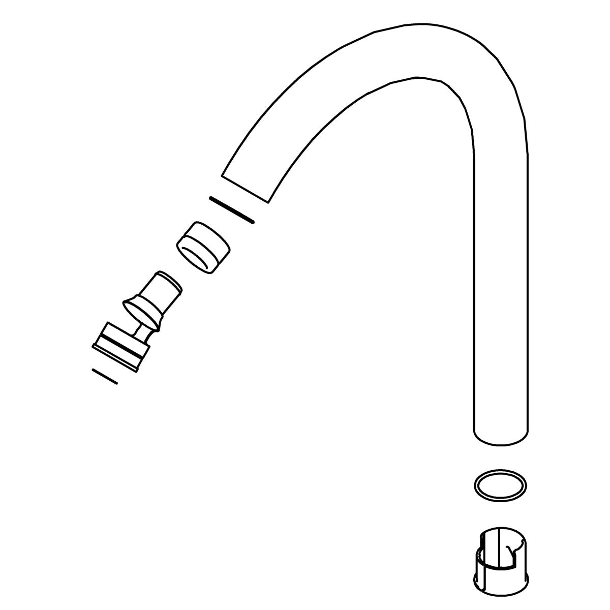 KOHLER Spout Tube Assembly - Vibrant Stainless, K-1297123-VS