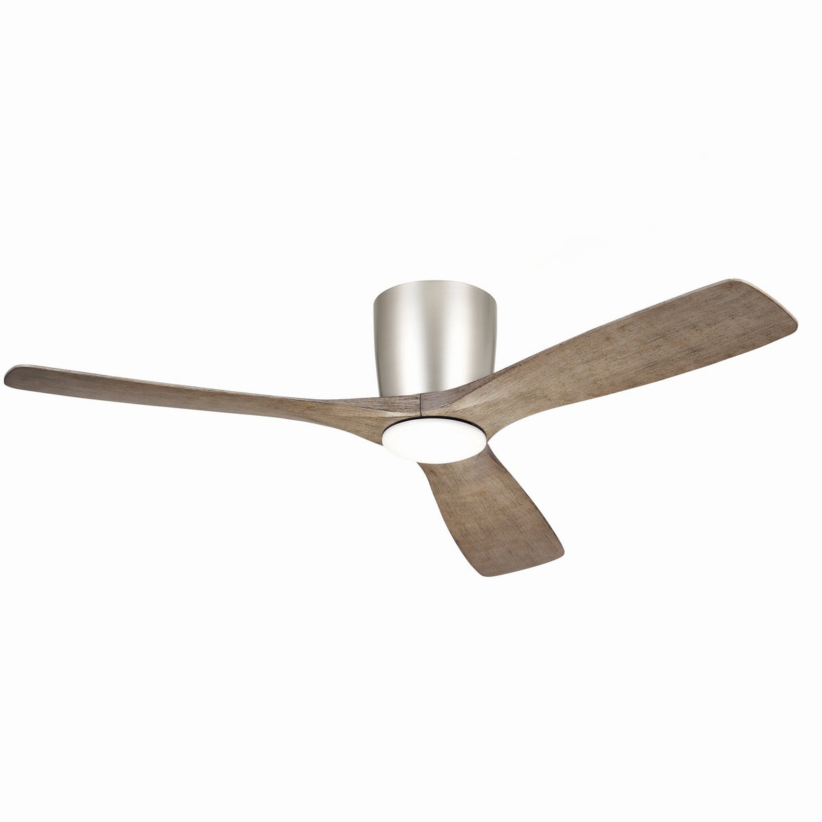 KICHLER 300154NI Kichler 54 Inch Volos 3 Blade Indoor Ceiling Fan In Brushed Nickel With Distressed Antique Grey Blades