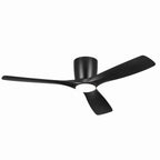 KICHLER 300154SBK 54 Inch Volos 3 Blade Indoor Ceiling Fan In Satin Black With Satin Black Blades