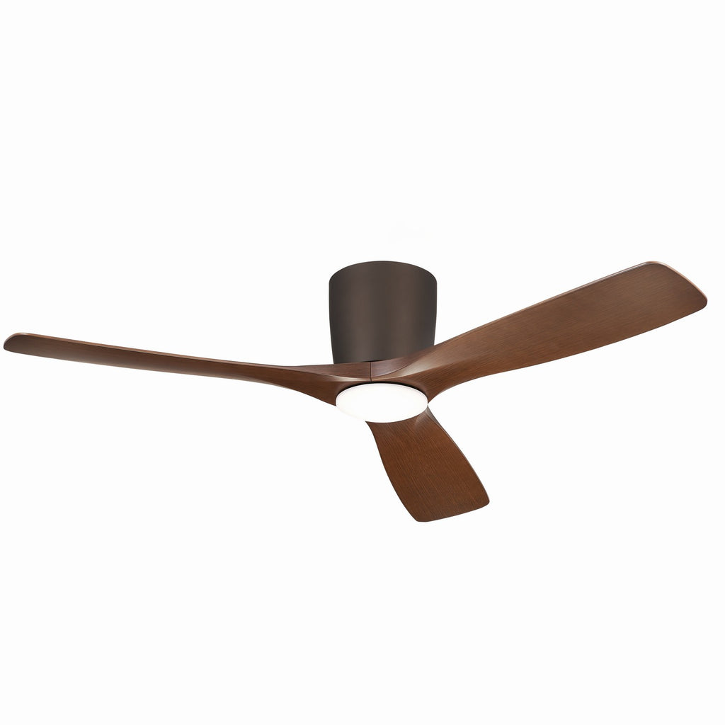 KICHLER 300154SNB Kichler 54 Inch Volos 3 Blade Indoor Ceiling Fan In Satin Natural Bronze With Walnut Blades