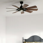 KICHLER 300260AVI 60 Inch Gentry 9 Blade Indoor Ceiling Fan With Etched Cased Opal Glass In Anvil Iron With Reversible Distressed Antique Gray And Walnut Blades
