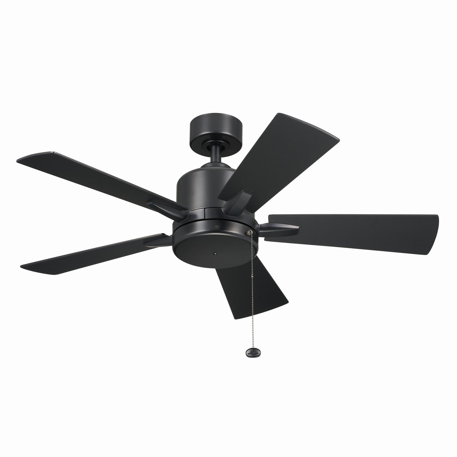 KICHLER 330241SBK 42 Inch Lucian Ii 5 Blade Indoor Ceiling Fan In Satin Black With Reversible Silver And Black Blades