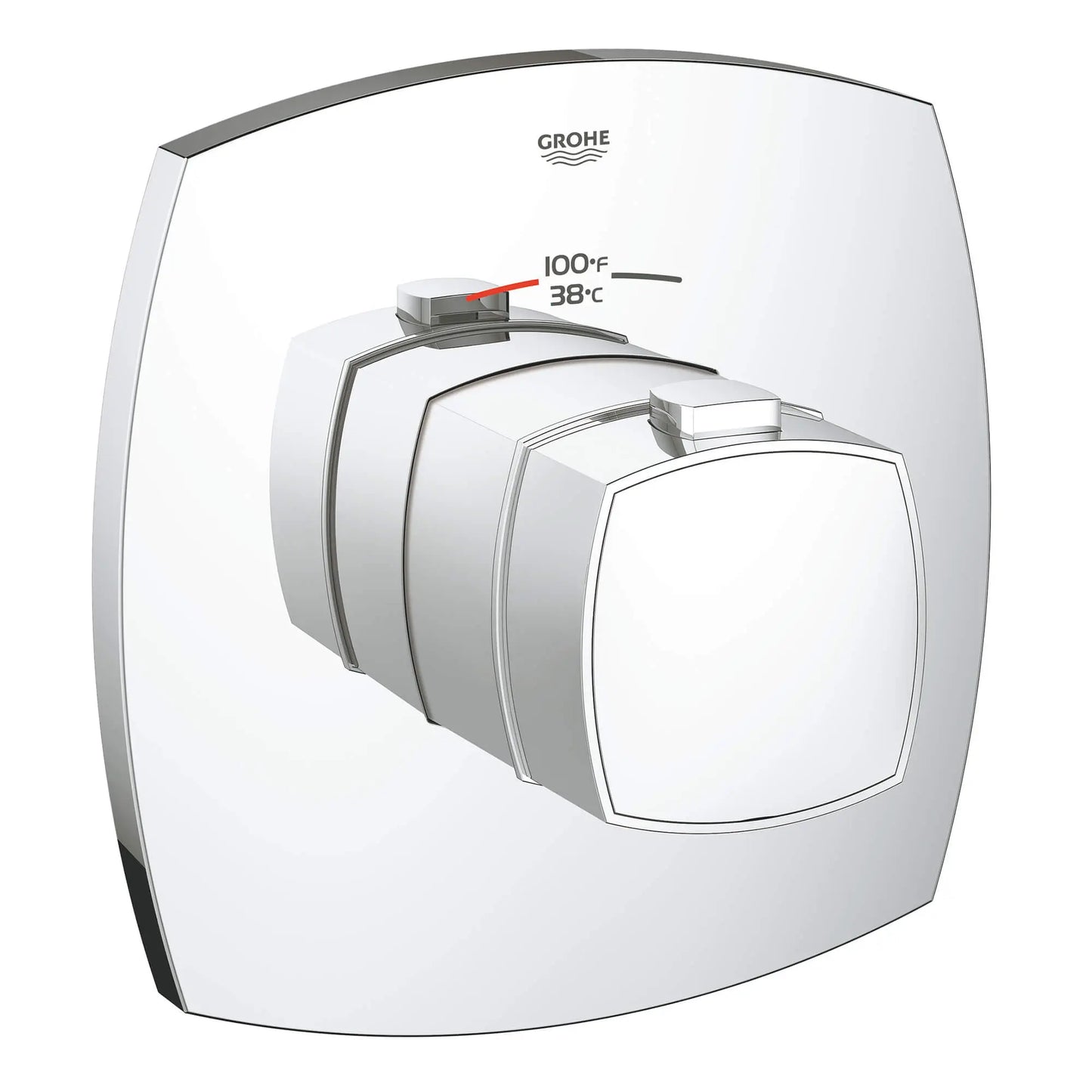 GROHE 19940000 Grandera Custom Shower Thermostatic Valve Trim - Chrome