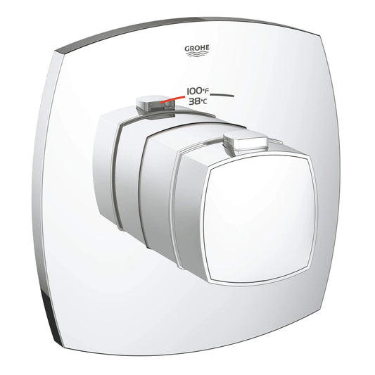 GROHE 19940000 Grandera Custom Shower Thermostatic Valve Trim - Chrome