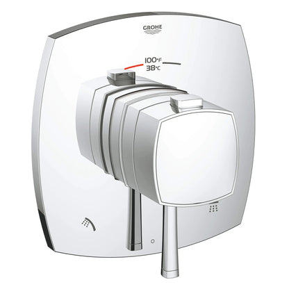 GROHE 19947000 Grandera Dual Function Thermostatic Valve Trim - Chrome