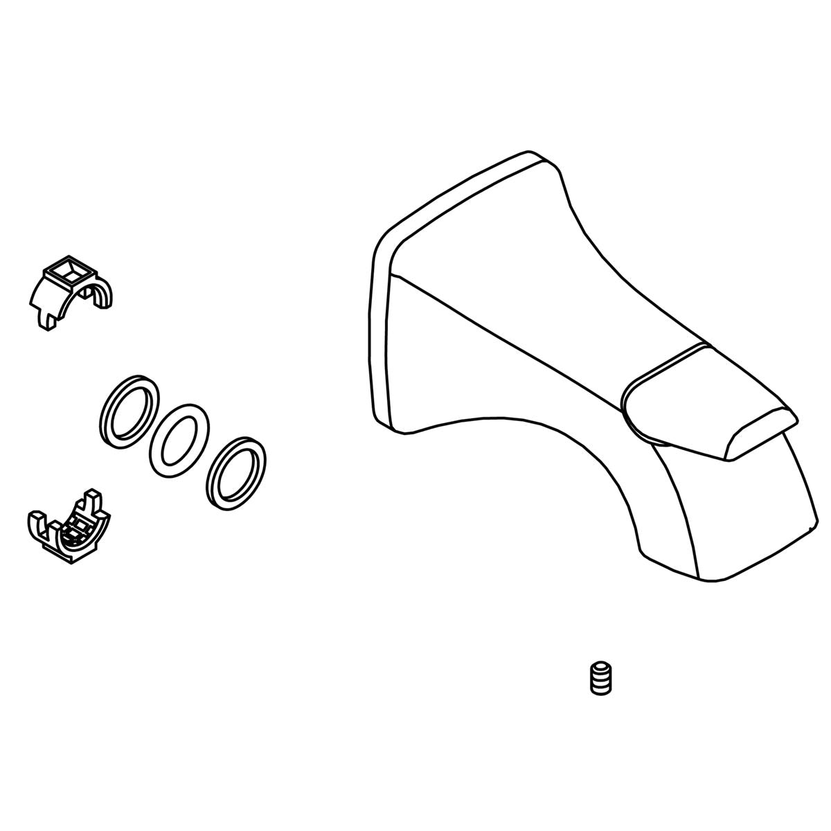 KOHLER Spout Assembly - Polished Chrome, K-1300862-CP