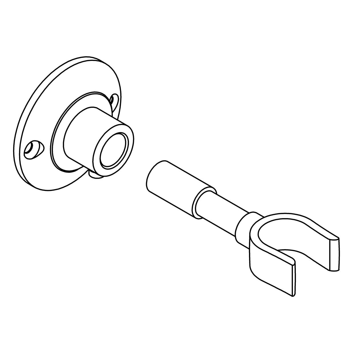 KOHLER Clamp Bracket Assembly Kit - Polished Chrome, K-1301966-CP
