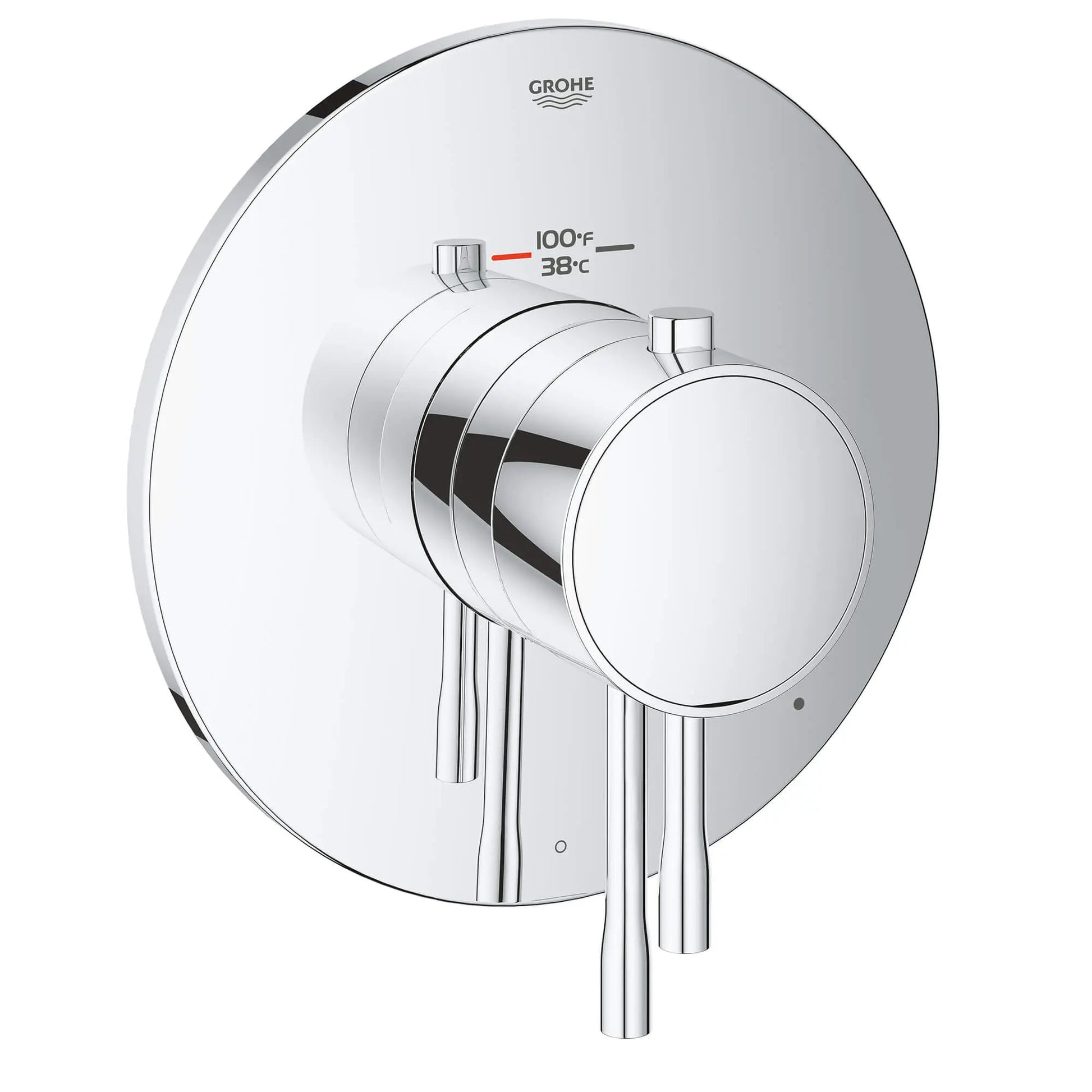 GROHE 19987001 Essence New Single Function Thermostatic Valve Trim - Chrome