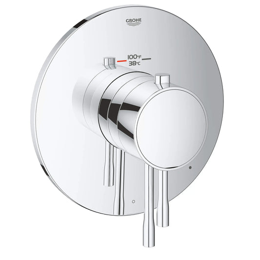 GROHE 19987001 Essence New Single Function Thermostatic Valve Trim - Chrome