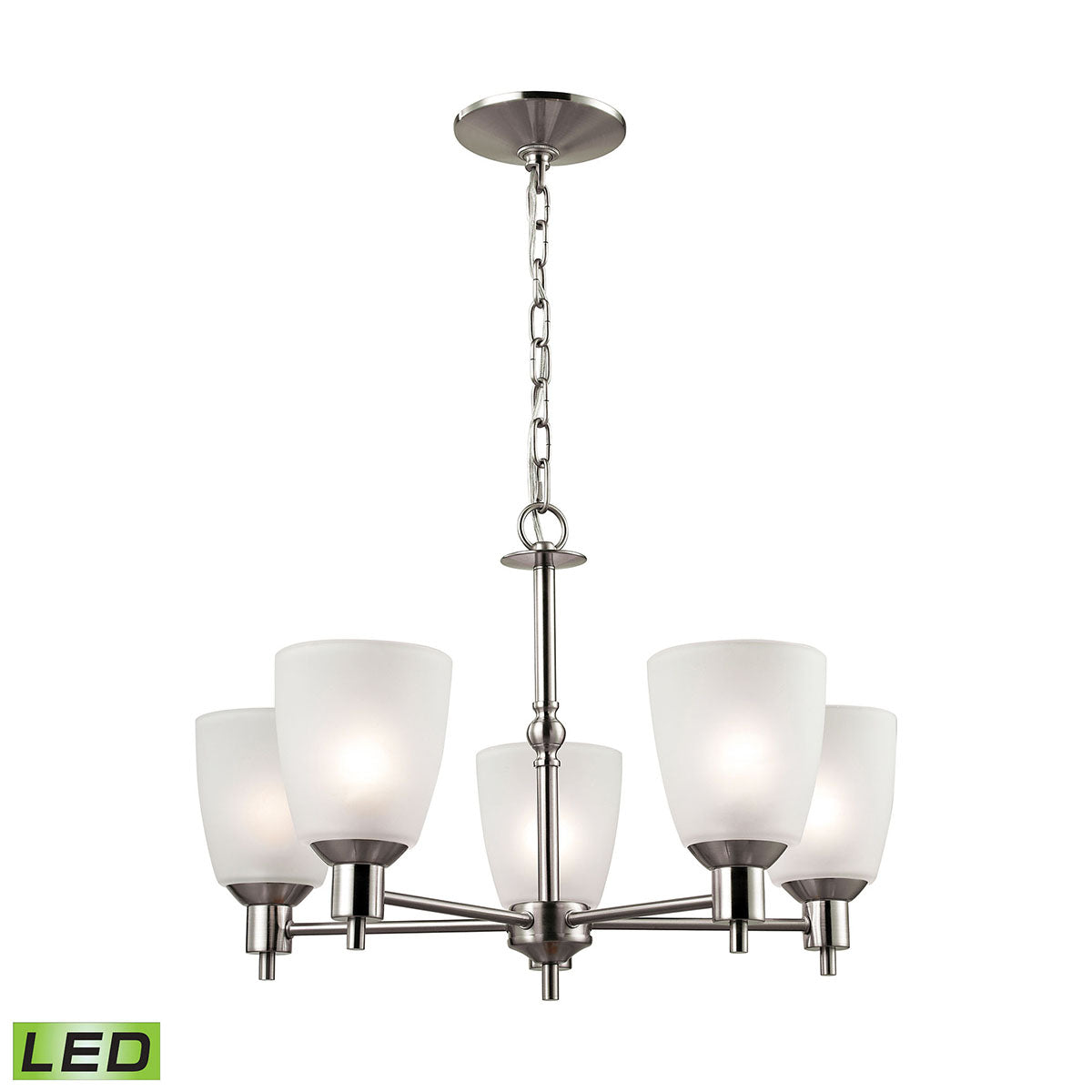 THOMAS 1305CH/20-LED Jackson 22'' Wide 5-Light Chandelier - Brushed Nickel