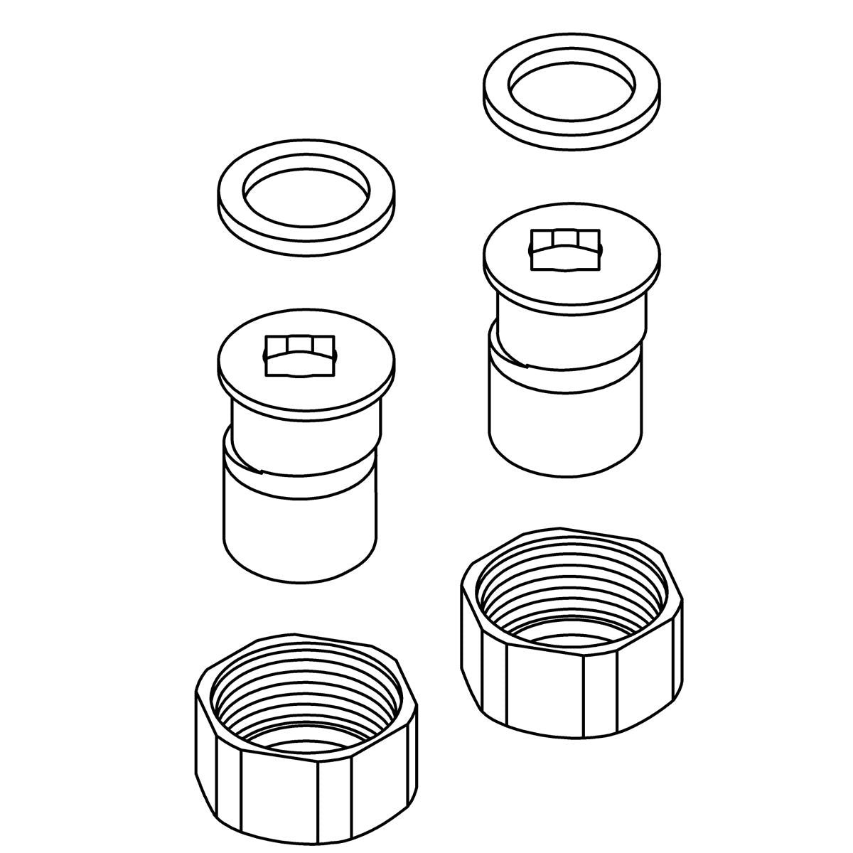 KOHLER Shank Assembly,Kit - Polished Chrome, K-1307440-CP