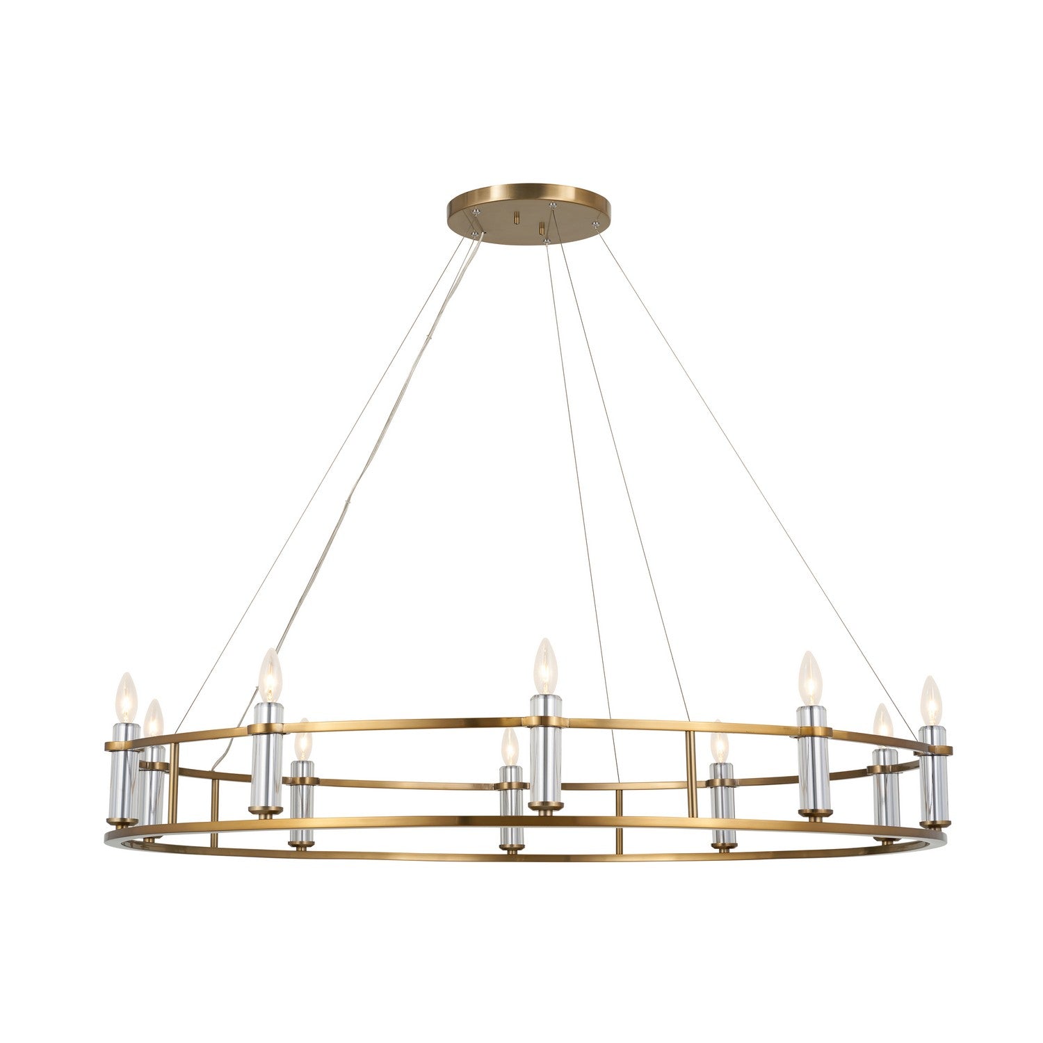 KICHLER 52491BNB Rosalind Chandelier 10 Light - Brushed Natural Brass