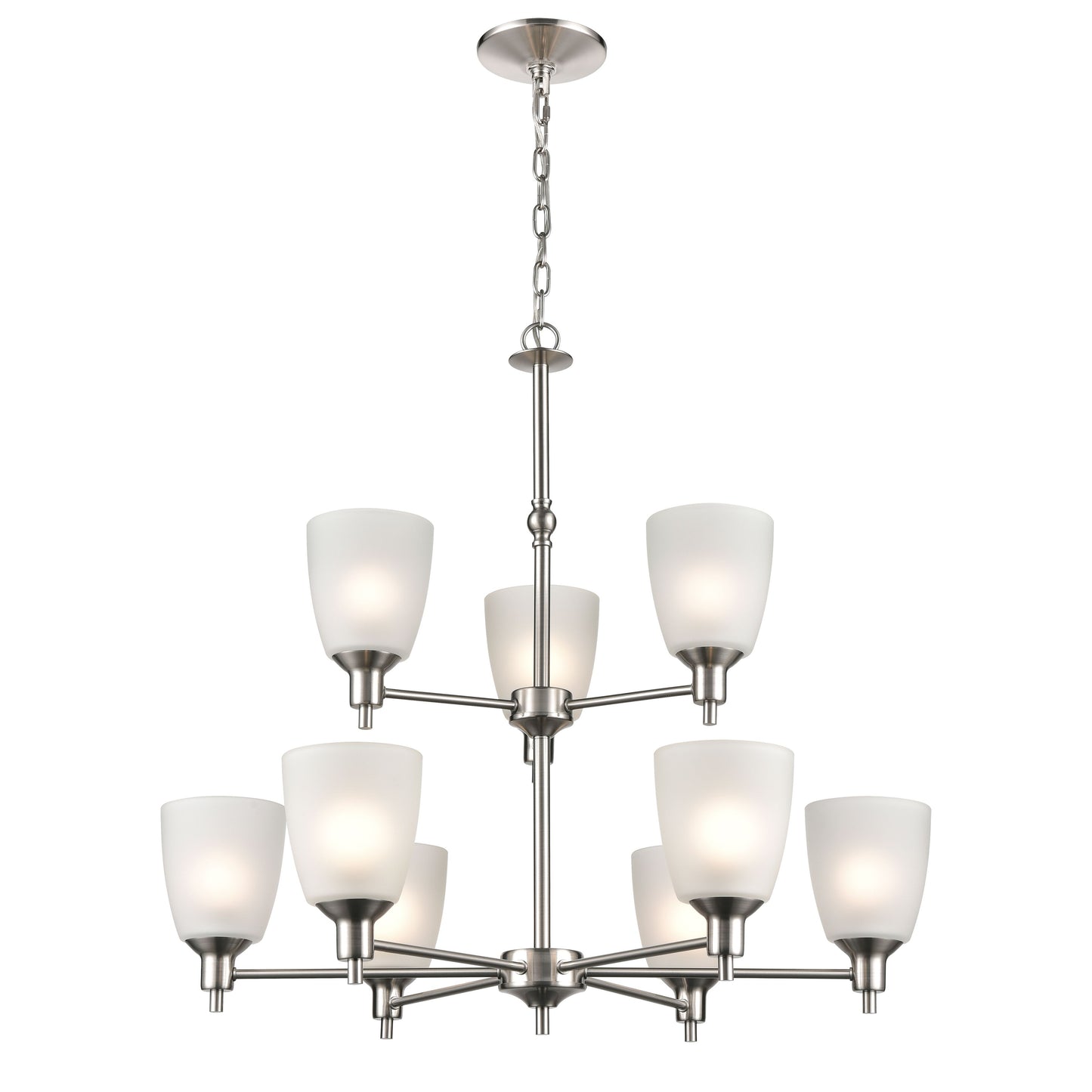 THOMAS 1309CH/20 Jackson 29'' Wide 9-Light Chandelier - Brushed Nickel