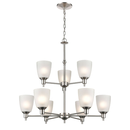 THOMAS 1309CH/20 Jackson 29'' Wide 9-Light Chandelier - Brushed Nickel