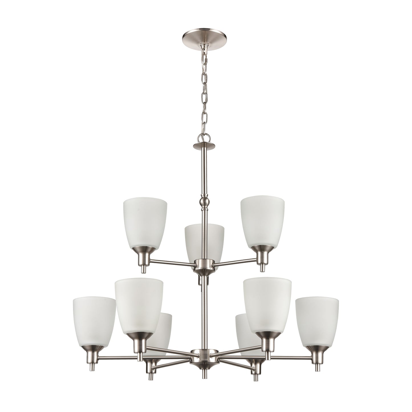 THOMAS 1309CH/20 Jackson 29'' Wide 9-Light Chandelier - Brushed Nickel