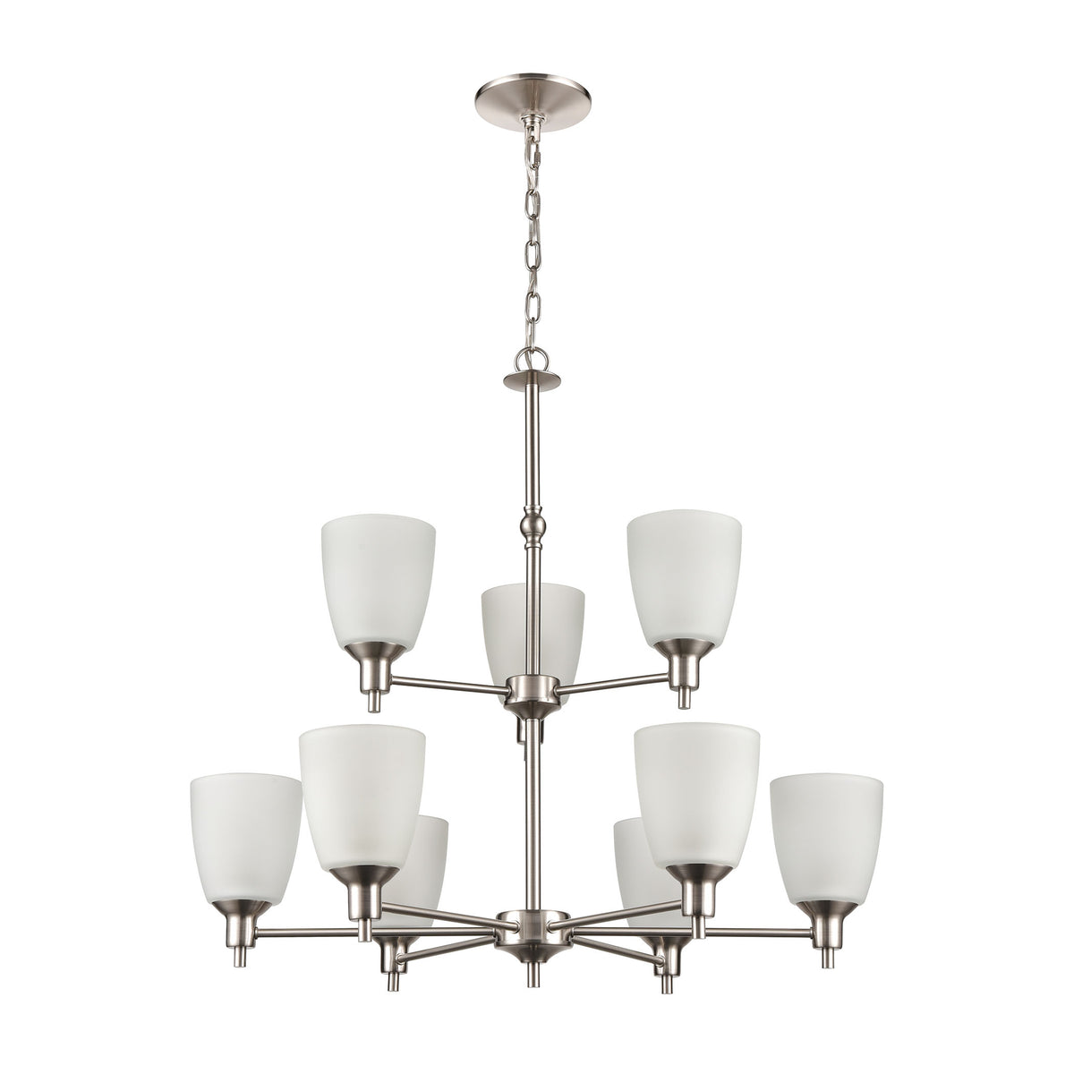 THOMAS 1309CH/20 Jackson 29'' Wide 9-Light Chandelier - Brushed Nickel
