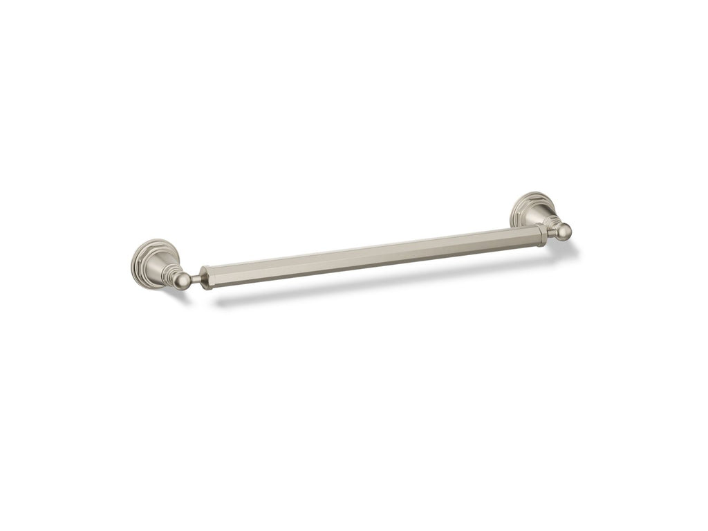 KOHLER K-13108-BN Pinstripe 18" Towel Bar - Vibrant Brushed Nickel