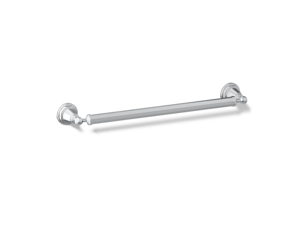 KOHLER K-13108-CP Pinstripe 18" Towel Bar - Polished Chrome