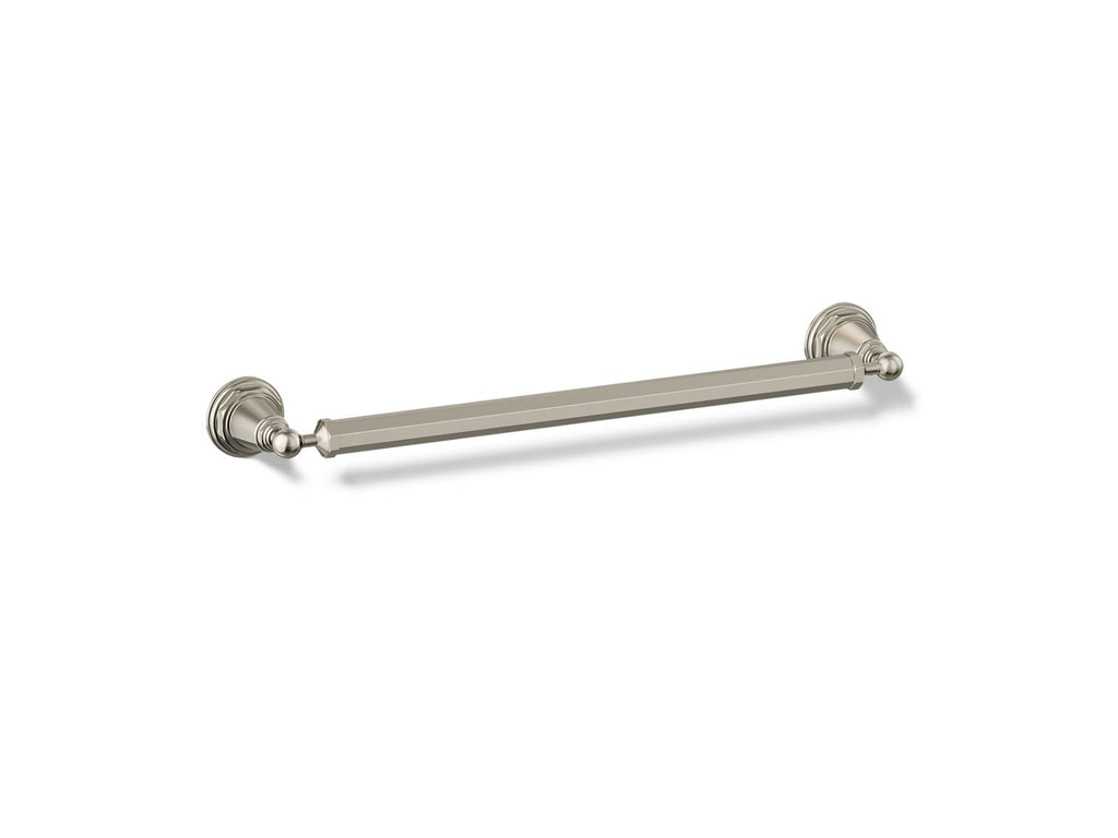 KOHLER K-13108-SN Pinstripe 18" Towel Bar - Vibrant Polished Nickel