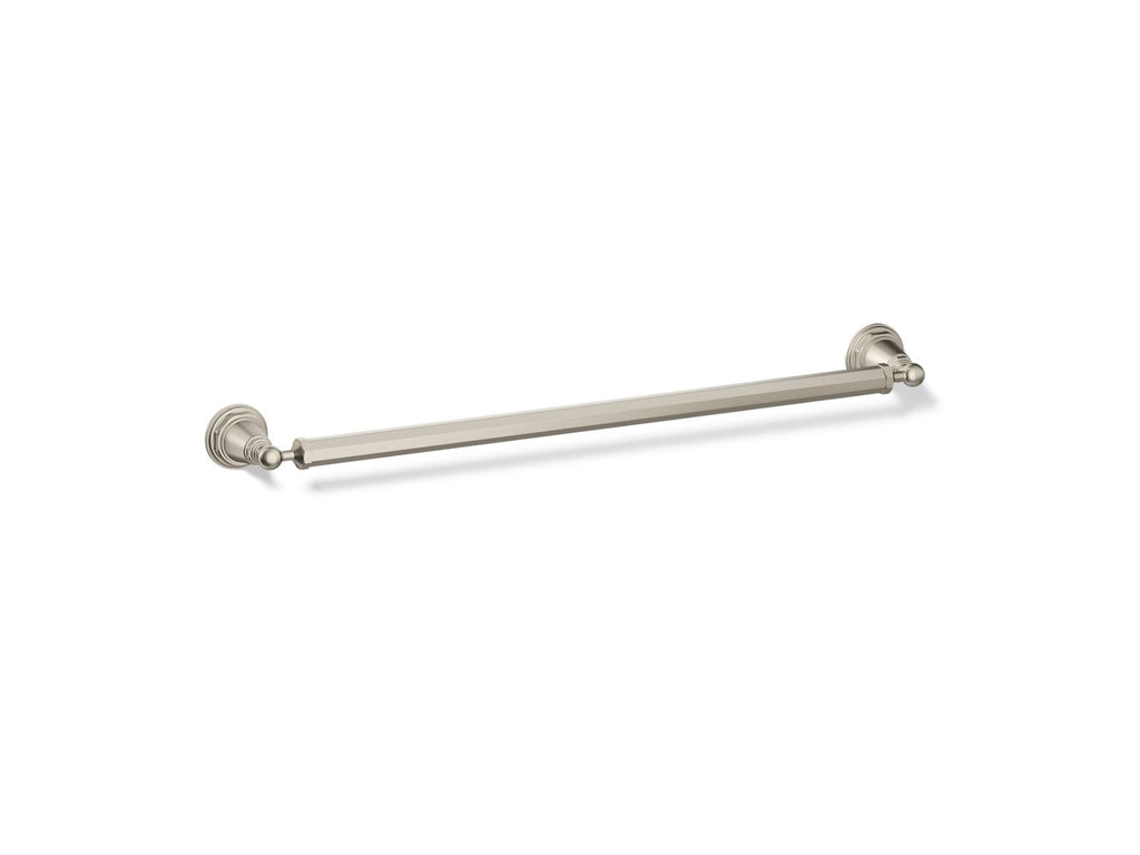 KOHLER K-13109-BN Pinstripe 24" Towel Bar - Vibrant Brushed Nickel