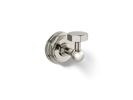 KOHLER K-13113-SN Pinstripe Robe hook - Vibrant Polished Nickel