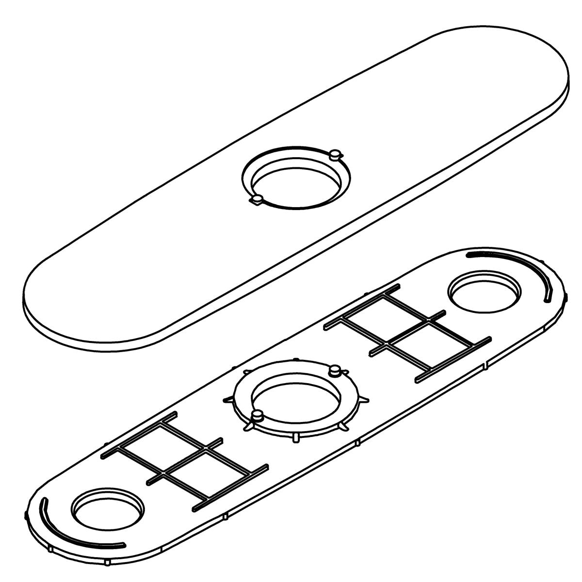 KOHLER Escutcheon Kit - Vibrant Brushed Moderne Brass, K-1312702-2MB