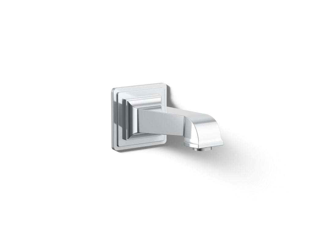 KOHLER K-13139-A-CP Pinstripe Pure Wall-Mount Bath Spout - Polished Chrome