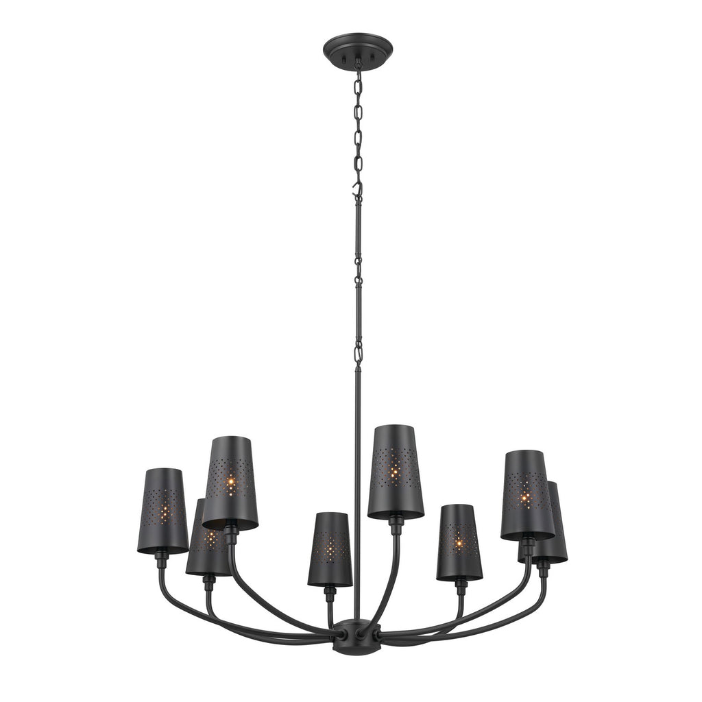 KICHLER 52509BK Adeena Chandelier 8 Light - Black